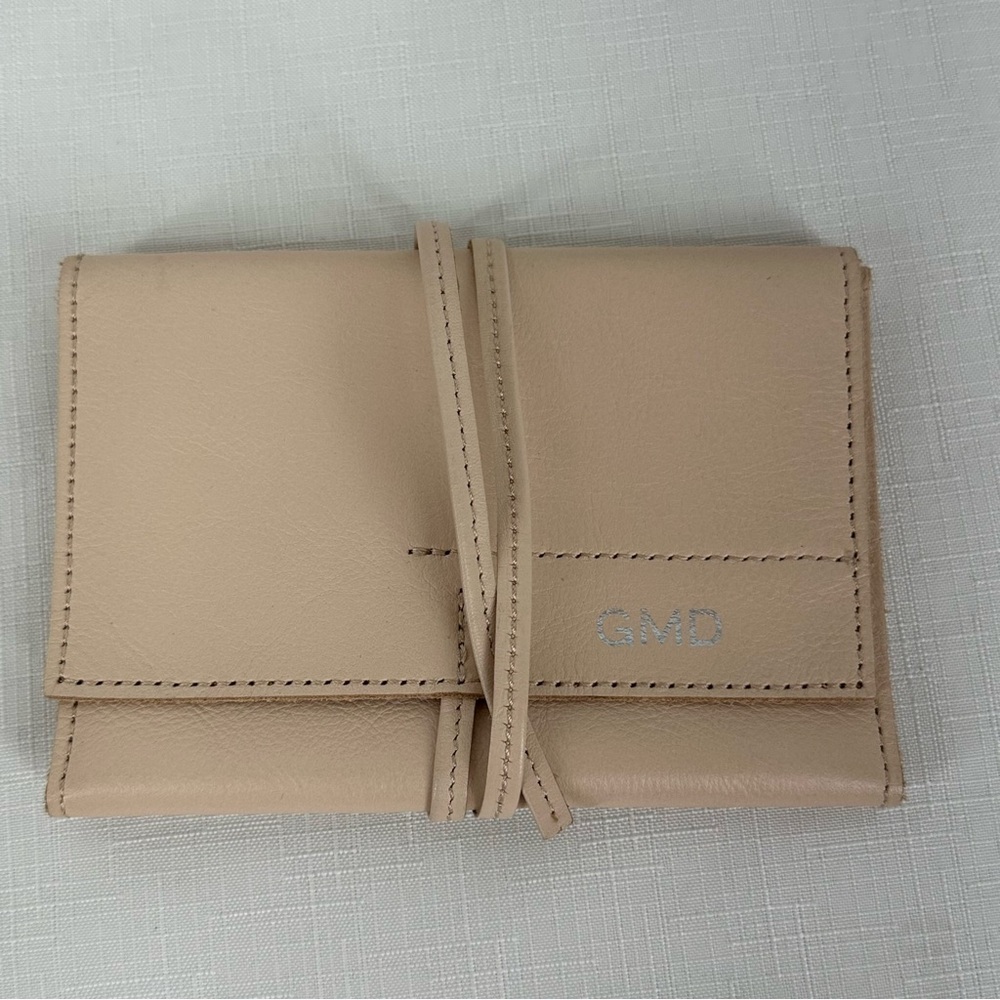 Mark & Graham Ballot Pink Leather Passport Cover Case Monogrammed GMD